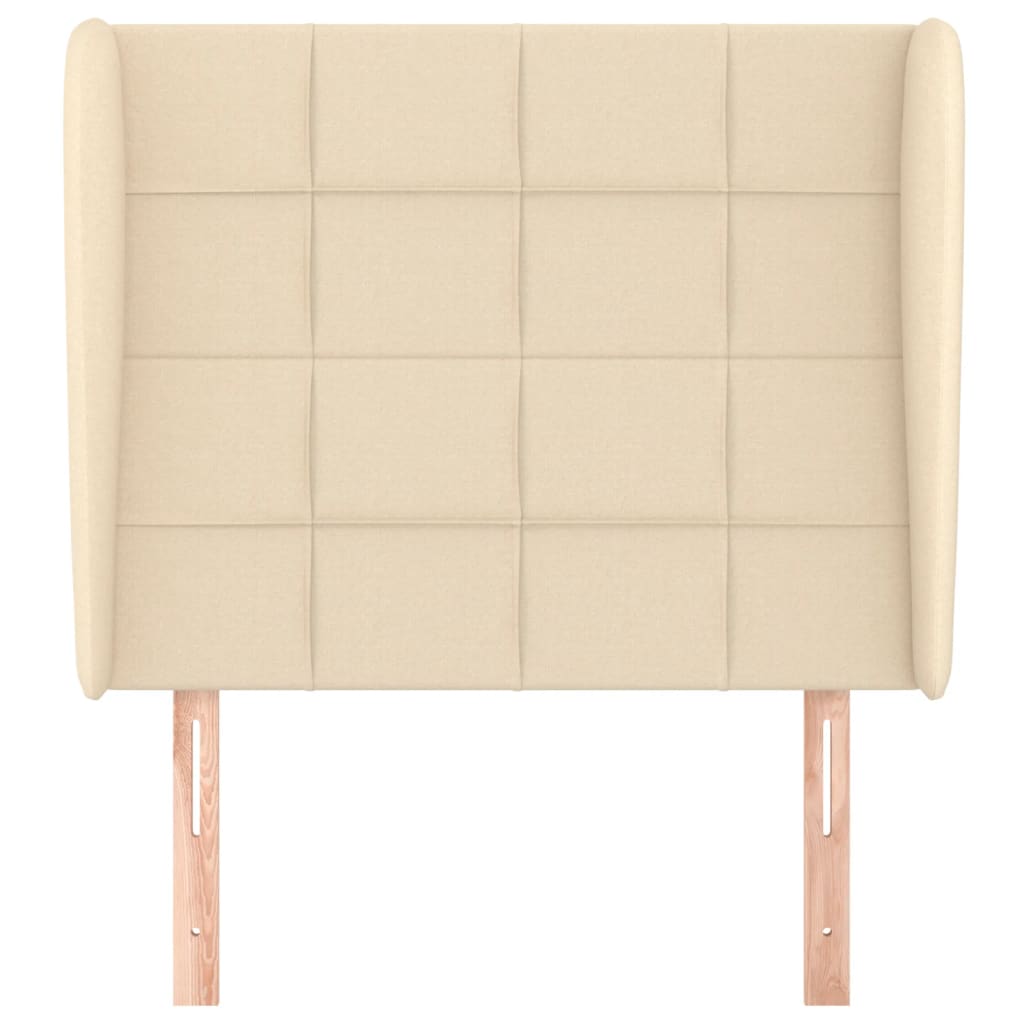Testiera Ad Orecchio Crema 93x23x118/128 Cm In Tessuto - Image 3