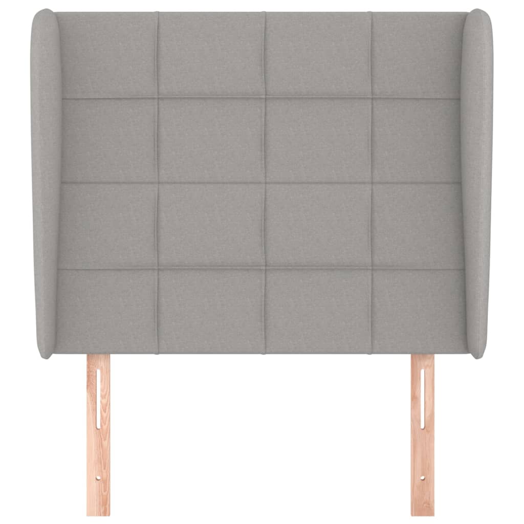 Testiera Ad Orecchio Grigio Chiaro 103x23x118/128 Cm In Tessuto - Image 3