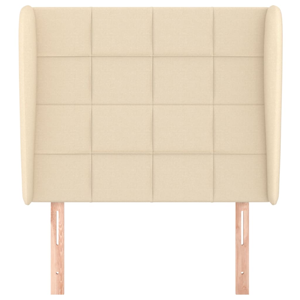 Testiera Ad Orecchio Crema 103x23x118/128 Cm In Tessuto - Image 3
