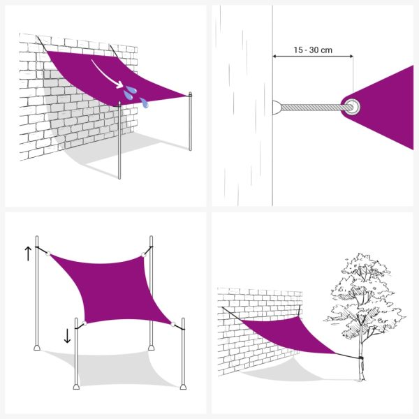 Vela Parasole 160 G/m² Marrone 5x6 M In Hdpe - Image 4