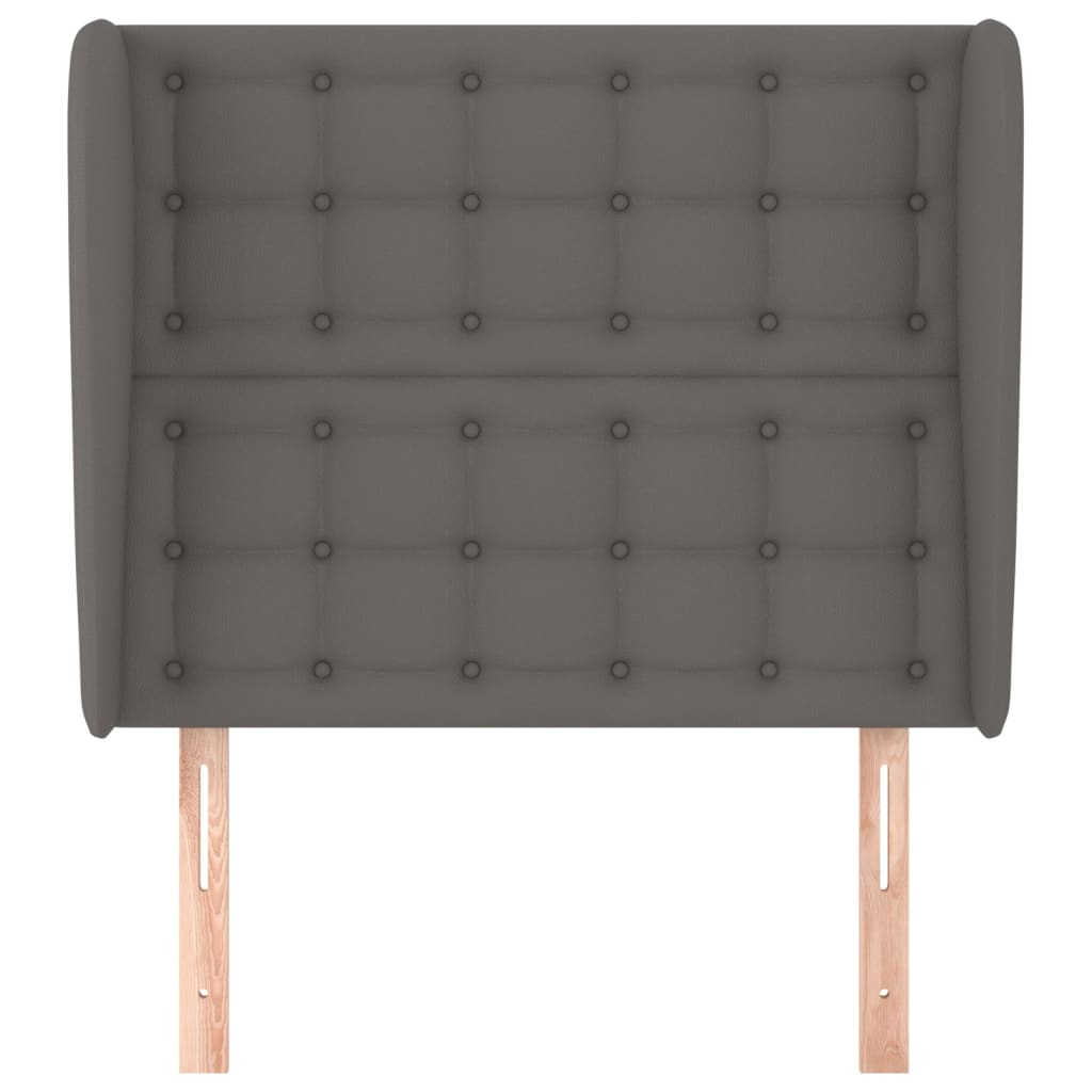 Testiera Ad Orecchio Grigio 103x23x118/128cm In Similpelle - Image 3