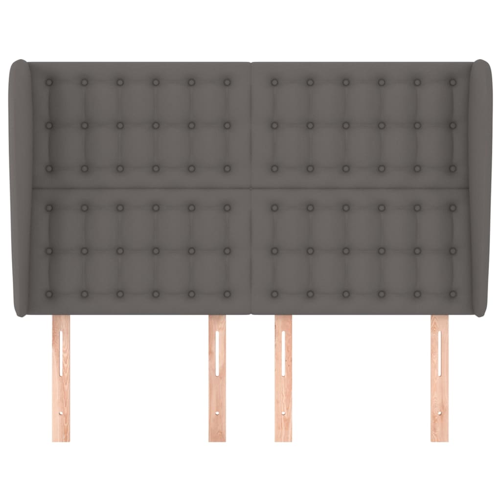 Testiera Ad Orecchio Grigio 147x23x118/128cm In Similpelle - Image 3