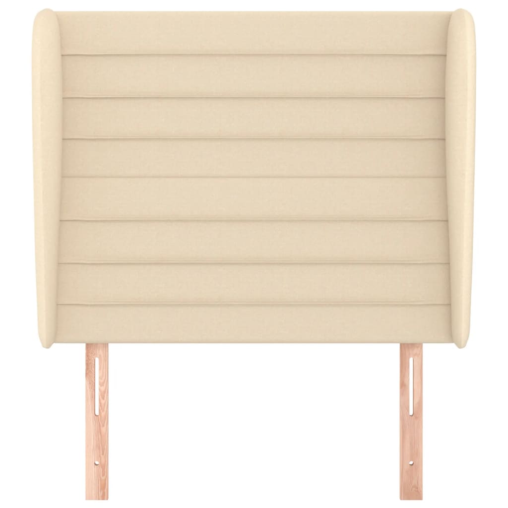 Testiera Ad Orecchio Crema 83x23x118/128 Cm In Tessuto - Image 3