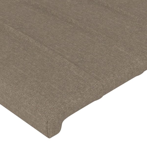 Testiera Ad Orecchio Tortora 183x23x118/128 Cm In Tessuto - Image 5