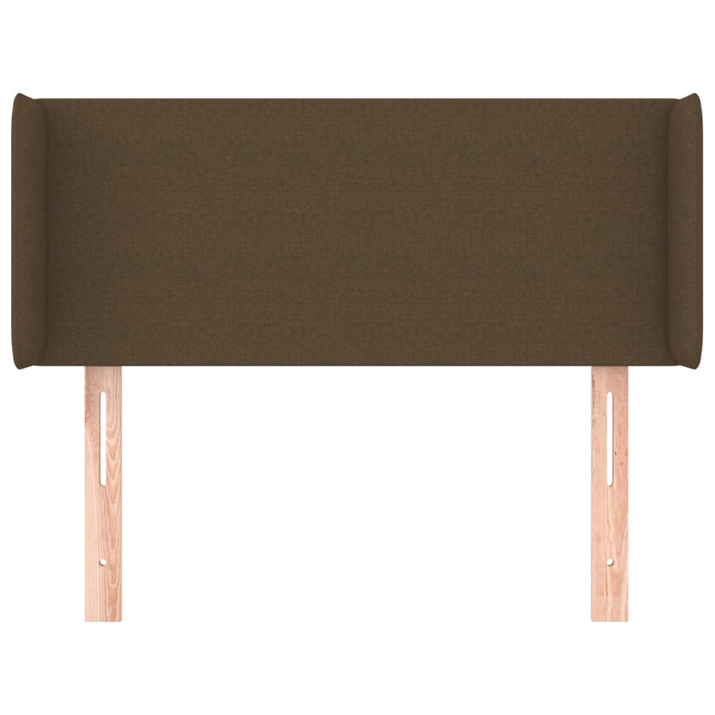 Testiera Ad Orecchio Marrone Scuro 83x16x78/88 Cm In Tessuto - Image 3
