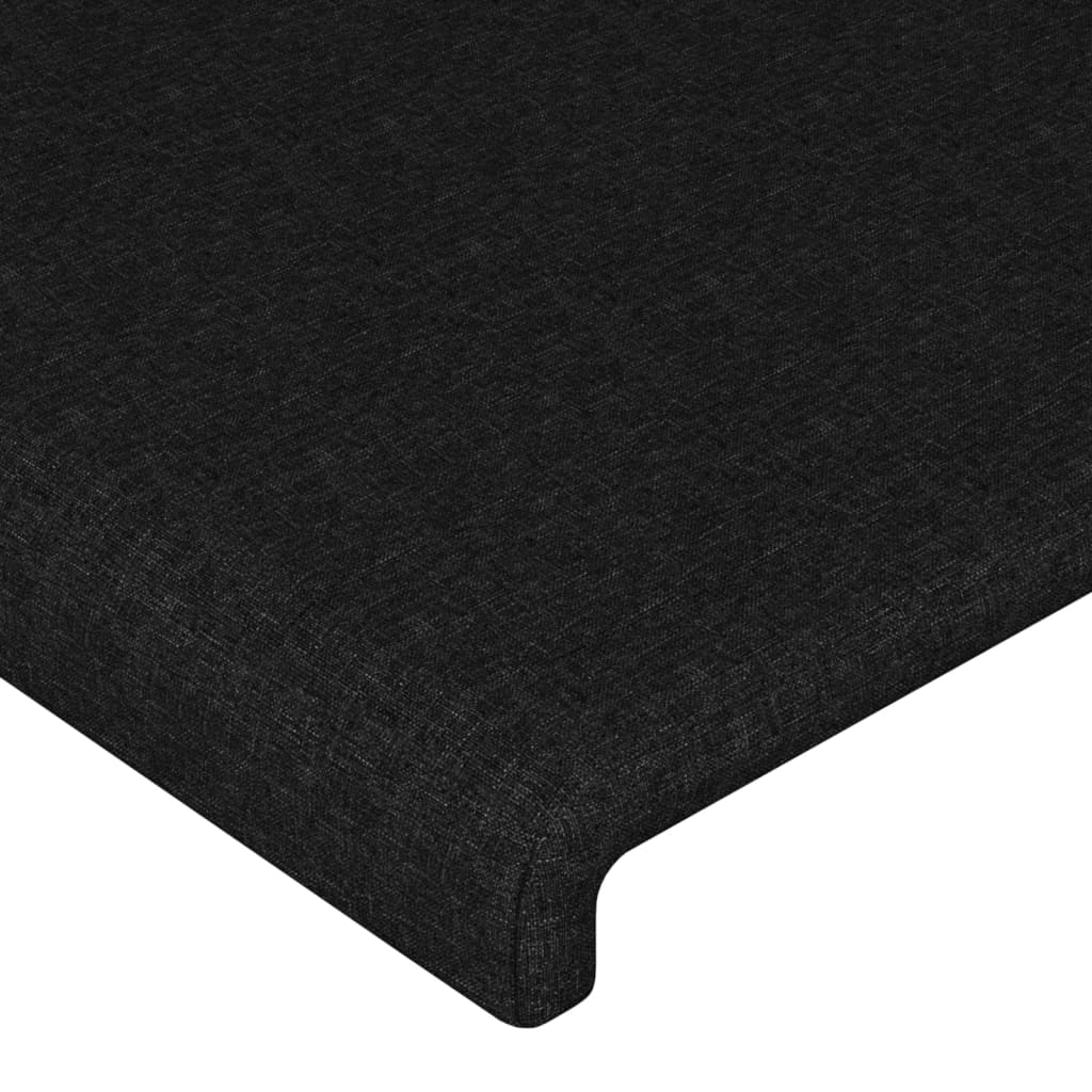Testiera Ad Orecchio Nera 183x16x78/88 Cm In Tessuto - Image 5