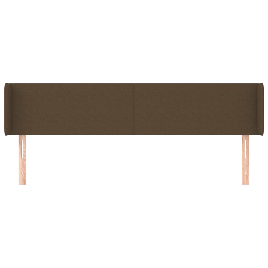 Testiera Ad Orecchio Marrone Scuro 183x16x78/88 Cm In Tessuto - Image 3