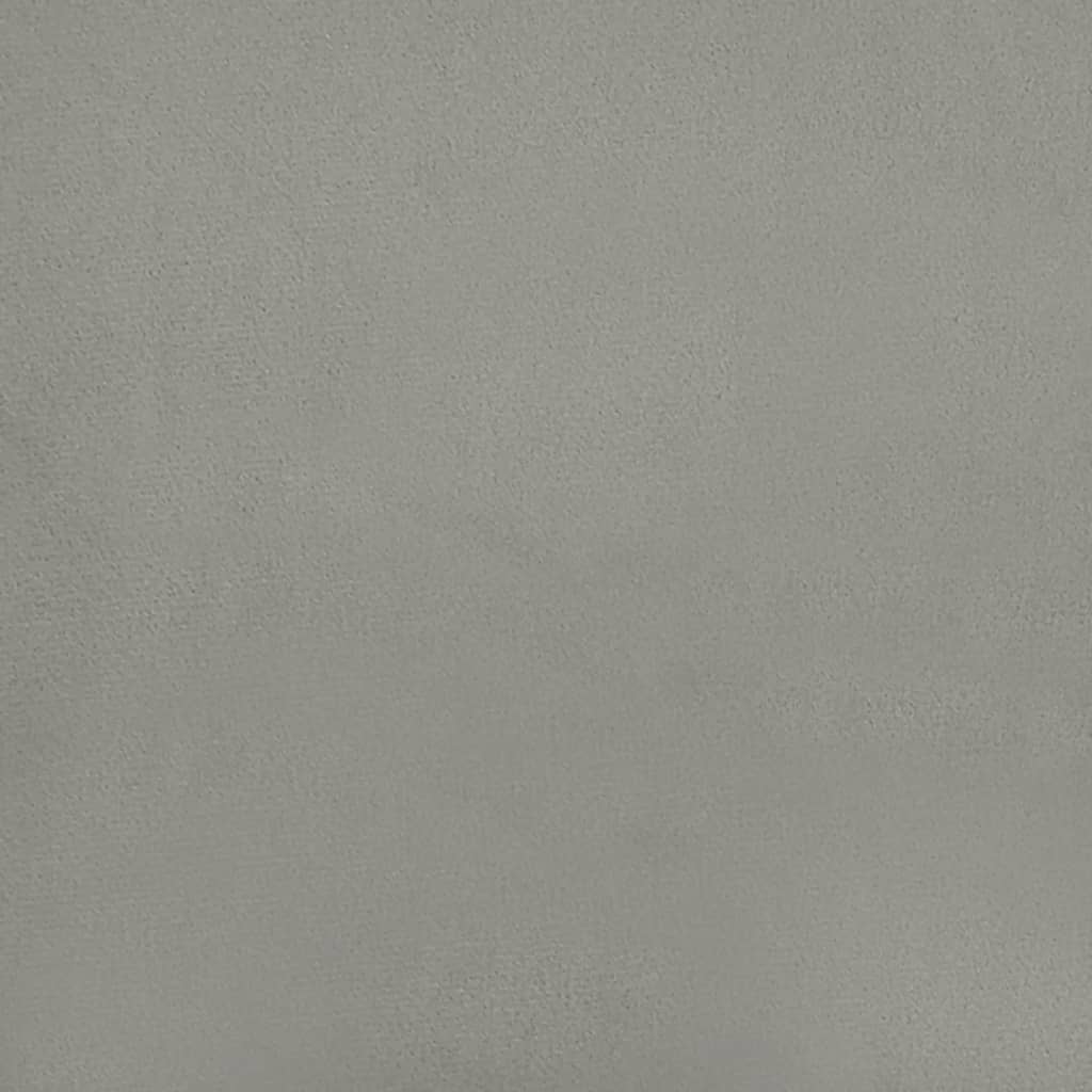 Testiera Ad Orecchio Grigio Chiaro 203x16x78/88 Cm In Velluto - Image 6