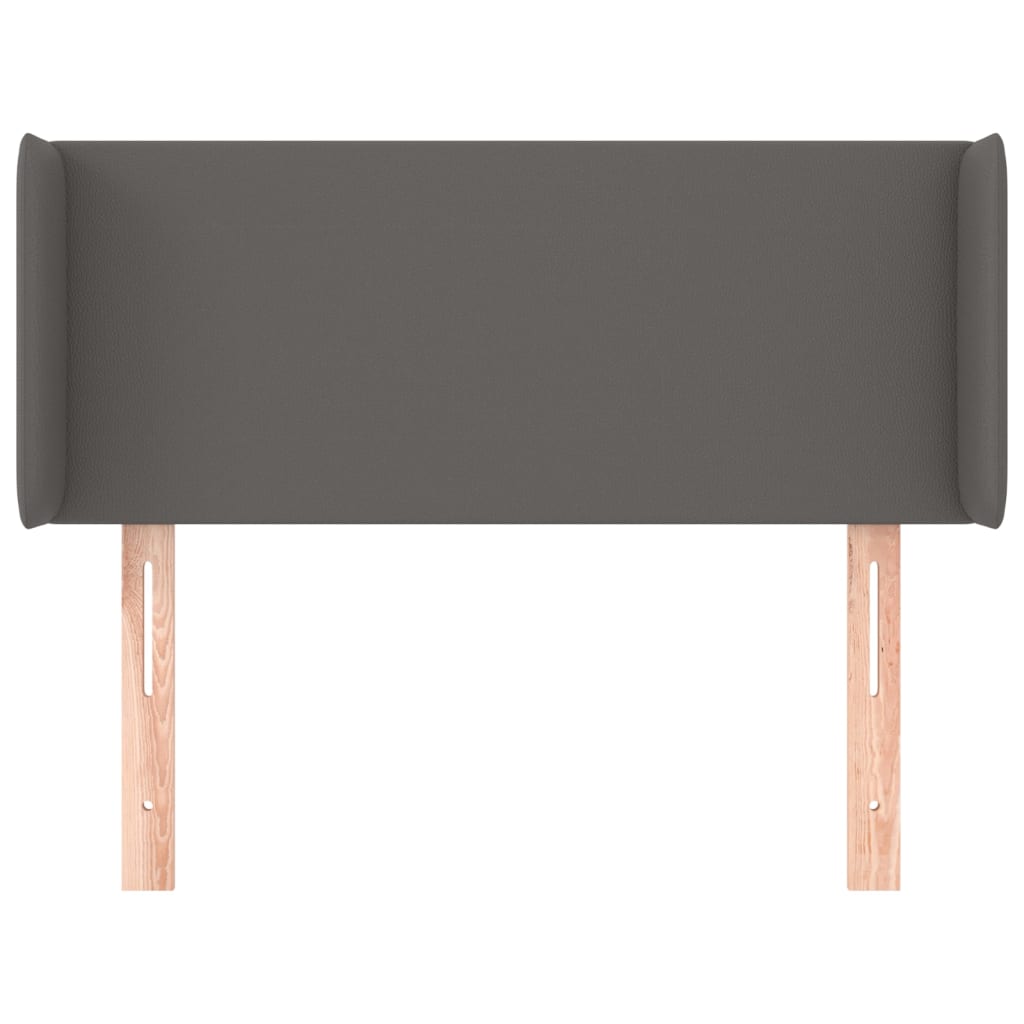 Testiera Ad Orecchio Grigio 93x16x78/88 Cm In Similpelle - Image 3