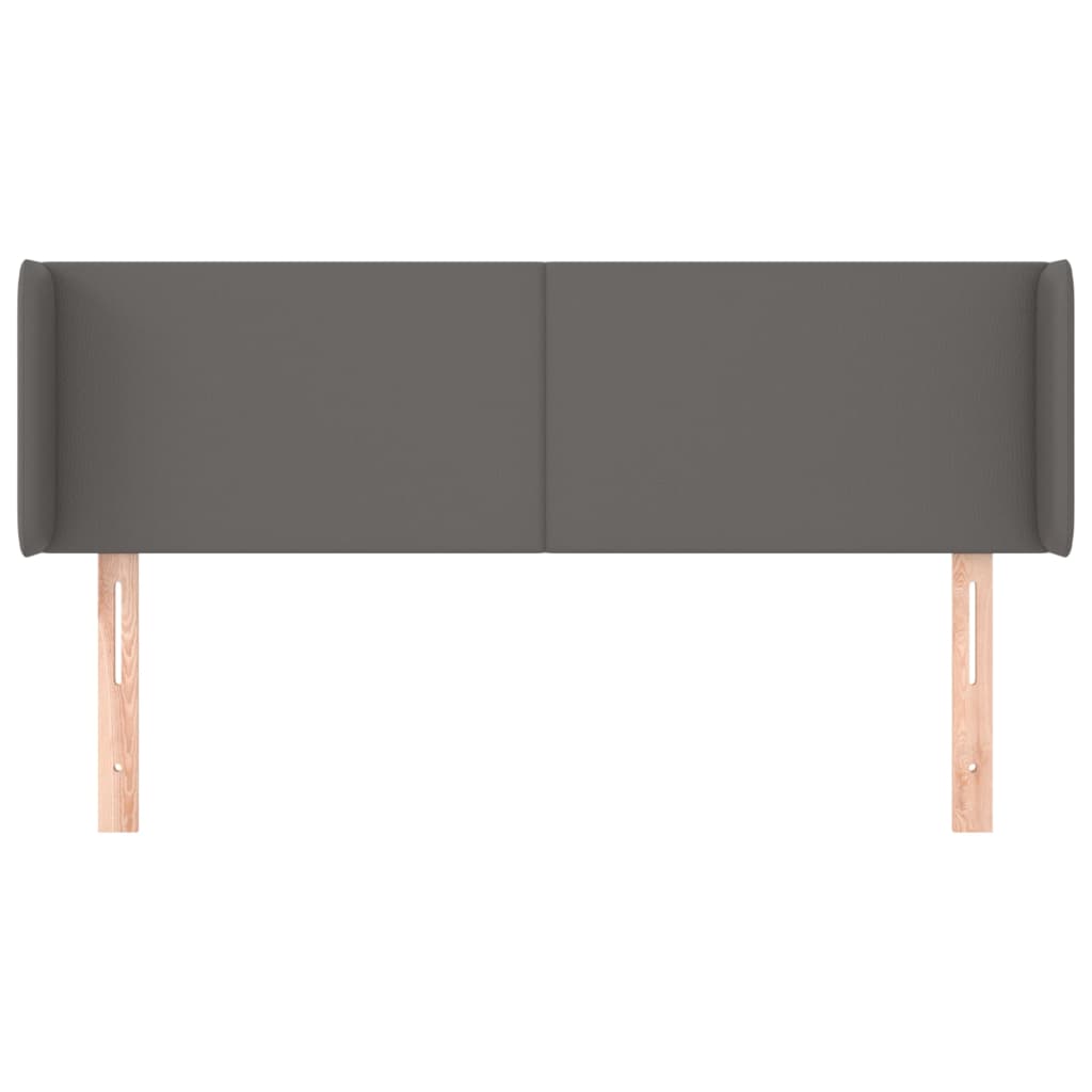 Testiera Ad Orecchio Grigio 147x16x78/88 Cm In Similpelle - Image 3