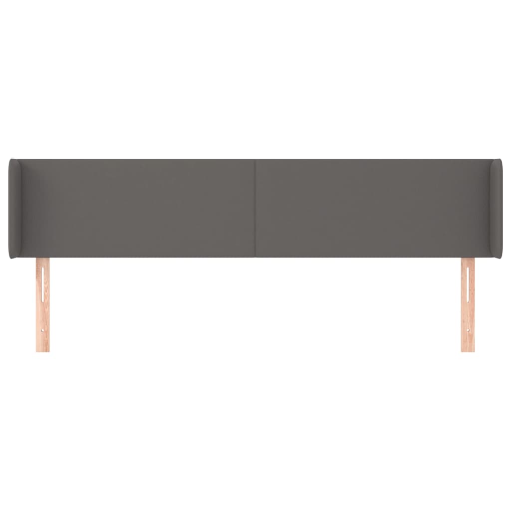 Testiera Ad Orecchio Grigio 203x16x78/88 Cm In Similpelle - Image 3