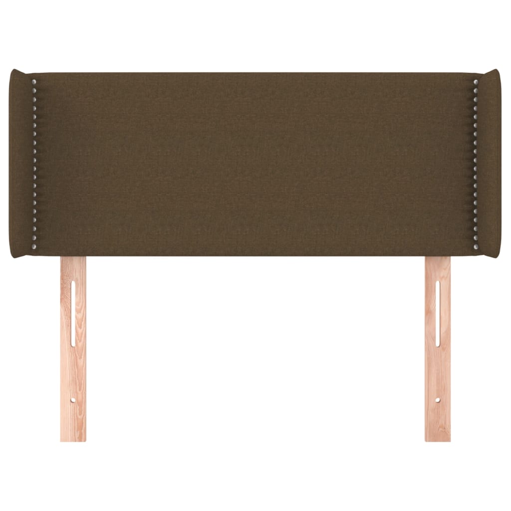 Testiera Ad Orecchio Marrone Scuro 83x16x78/88 Cm In Tessuto - Image 3