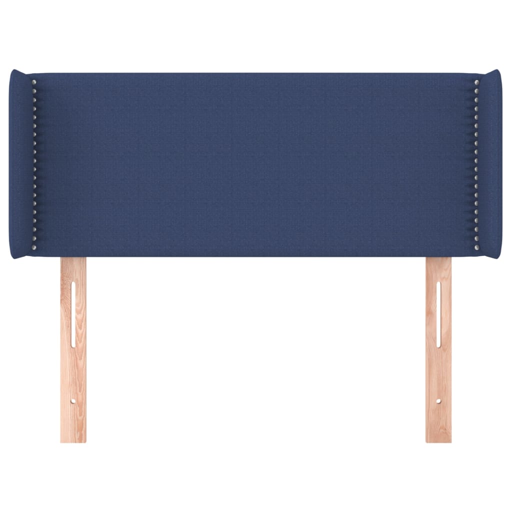 Testiera Ad Orecchio Blu 83x16x78/88cm In Tessuto - Image 3