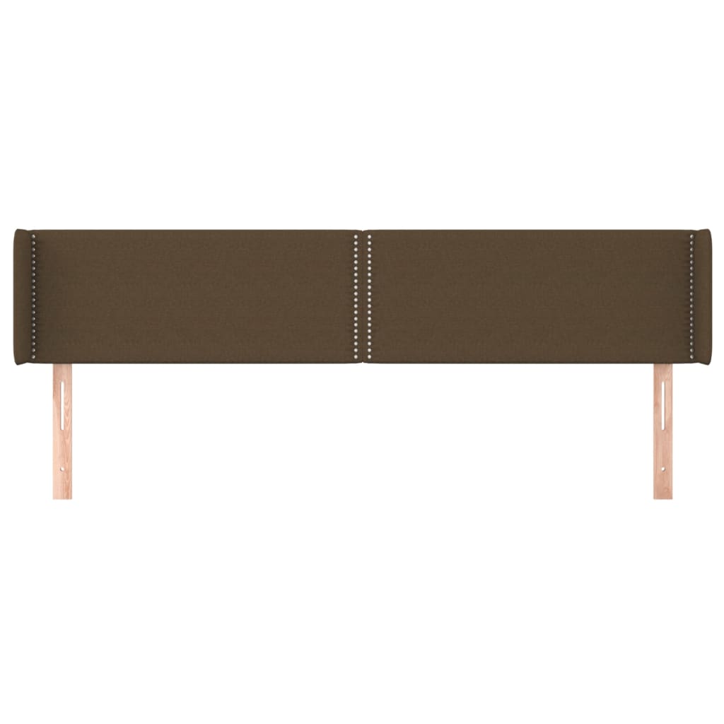 Testiera Ad Orecchio Marrone Scuro 183x16x78/88 Cm In Tessuto - Image 3