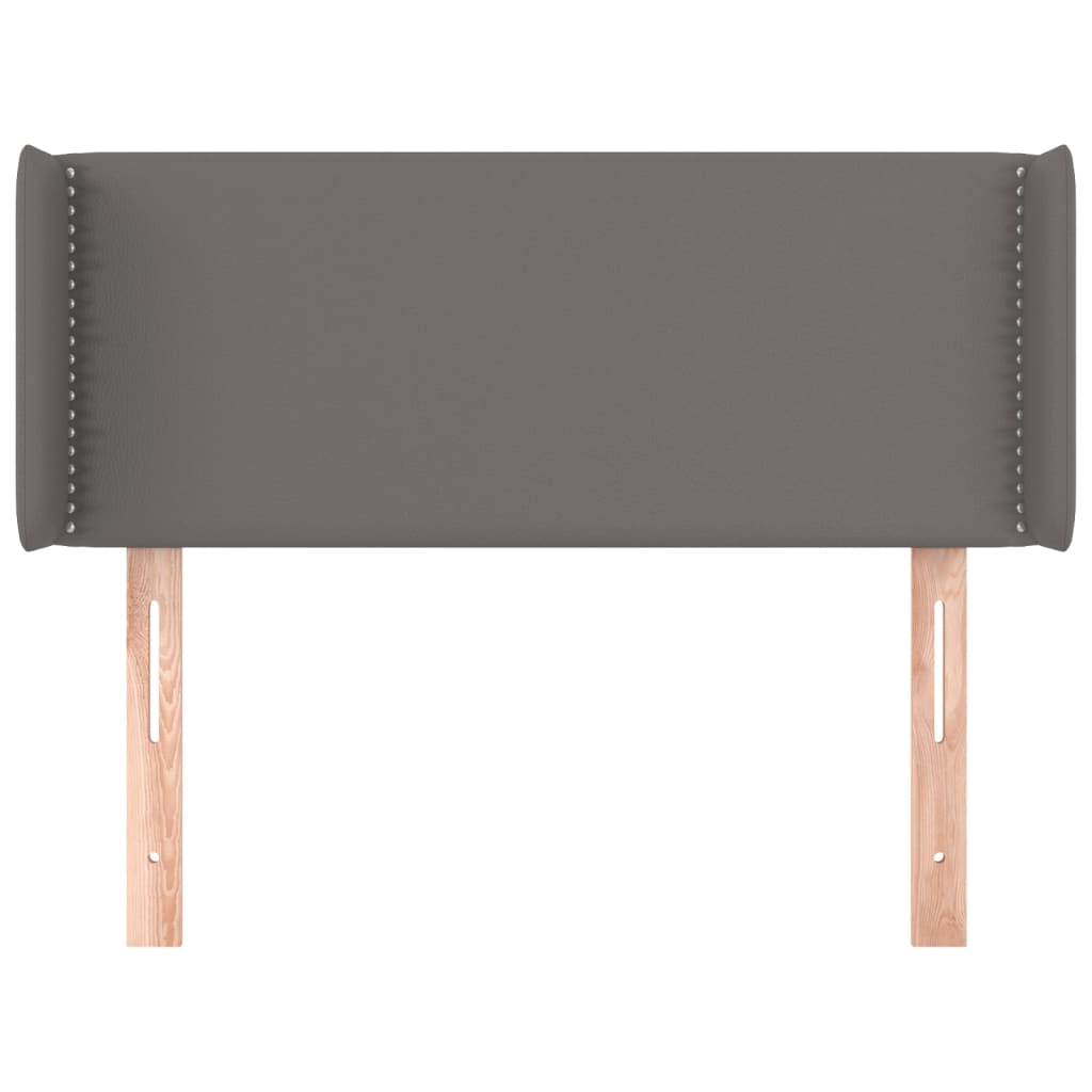 Testiera Ad Orecchio Grigio 93x16x78/88 Cm In Similpelle - Image 3