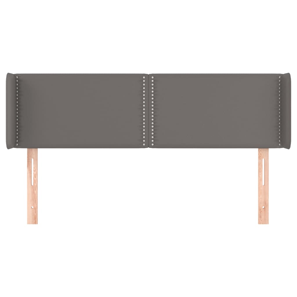 Testiera Ad Orecchio Grigio 147x16x78/88 Cm In Similpelle - Image 3