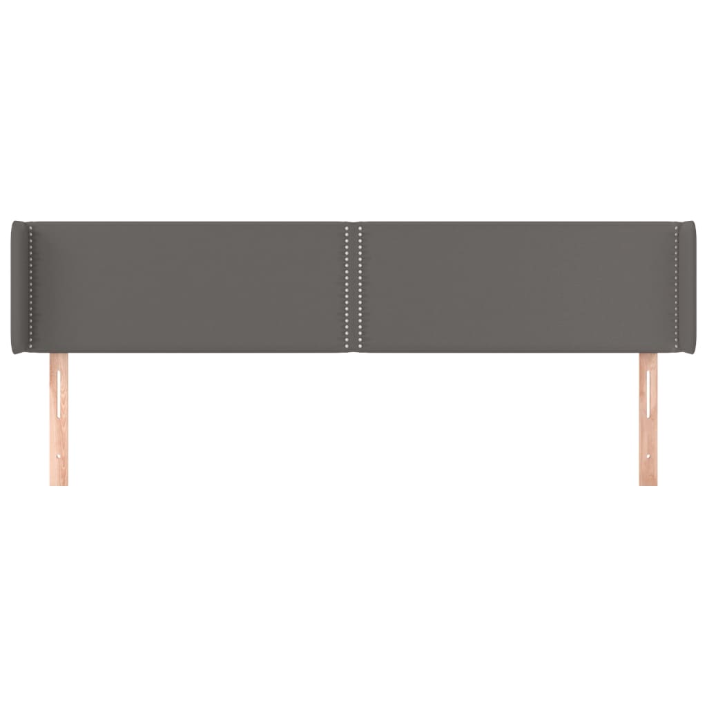 Testiera Ad Orecchio Grigio 163x16x78/88 Cm In Similpelle - Image 3