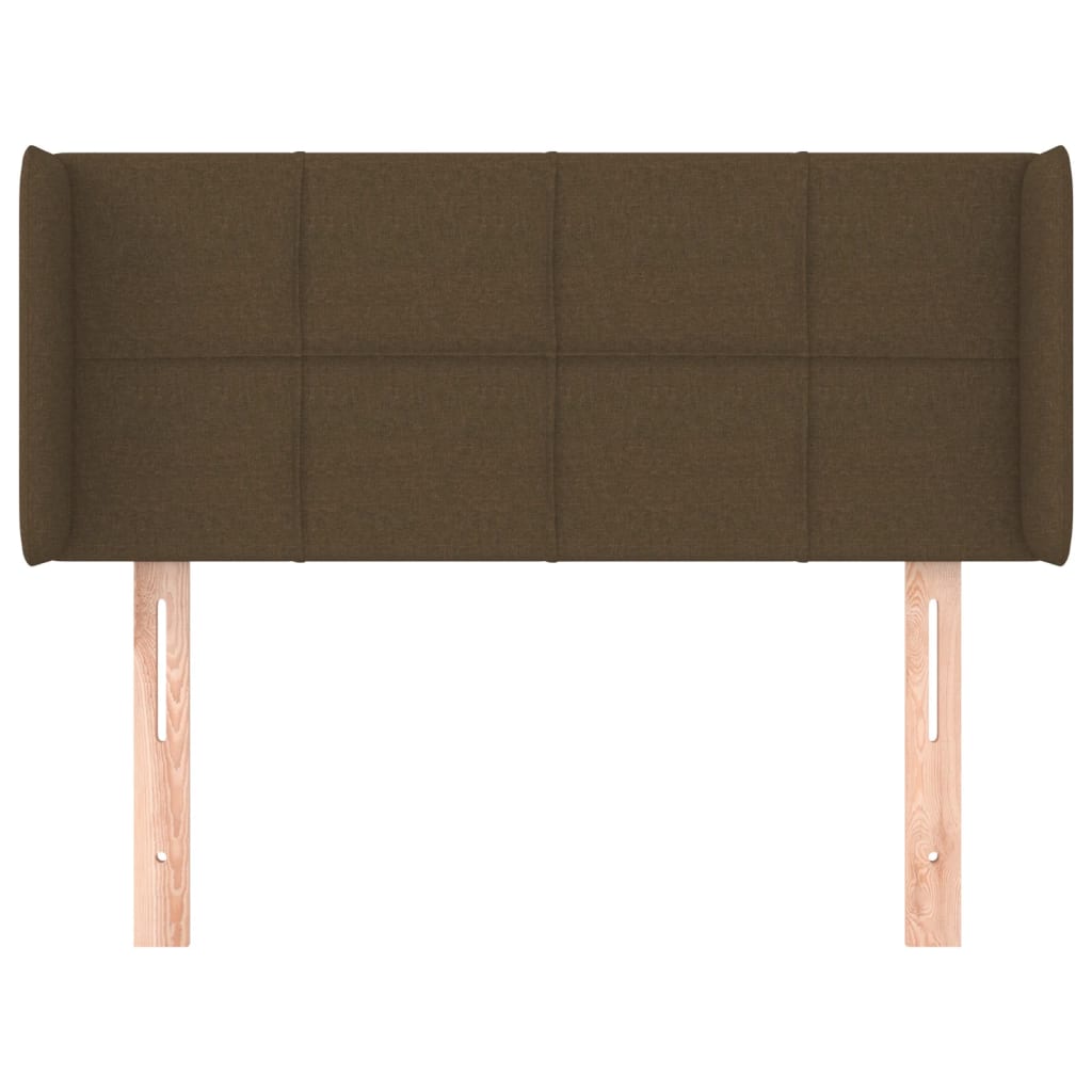 Testiera Ad Orecchio Marrone Scuro 83x16x78/88 Cm In Tessuto - Image 3
