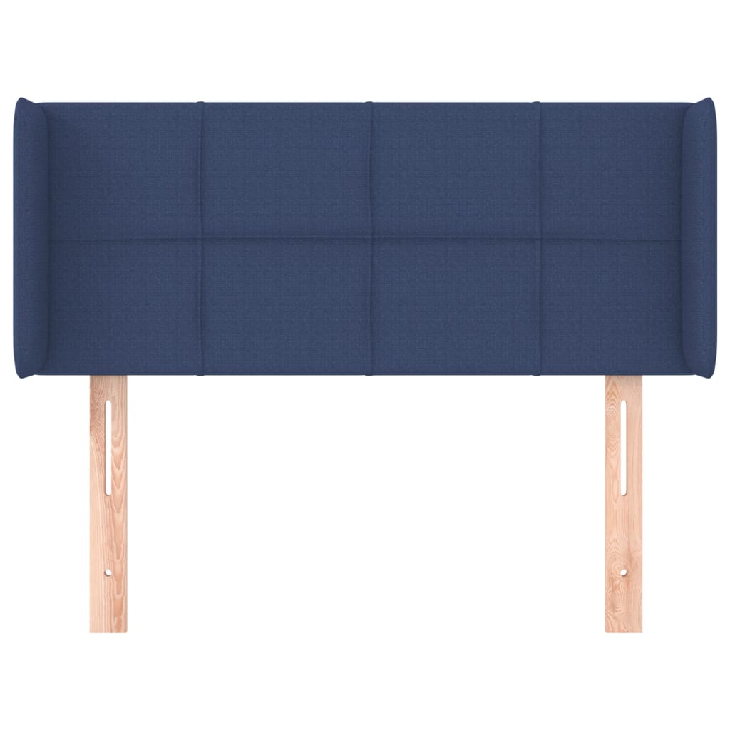 Testiera Ad Orecchio Blu 83x16x78/88cm In Tessuto - Image 3