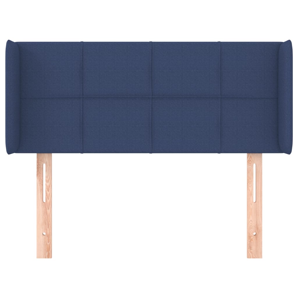 Testiera Ad Orecchio Blu 93x16x78/88cm In Tessuto - Image 3