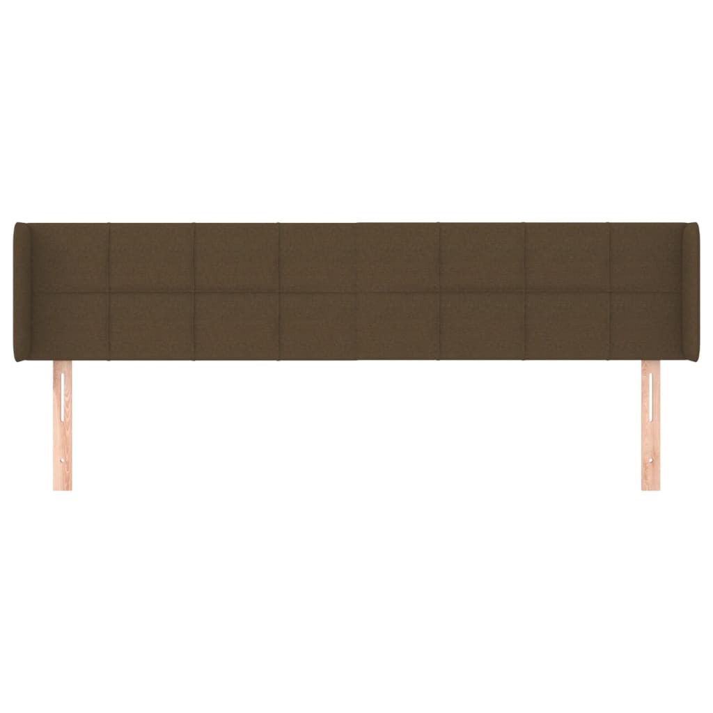 Testiera Ad Orecchio Marrone Scuro 183x16x78/88 Cm In Tessuto - Image 3