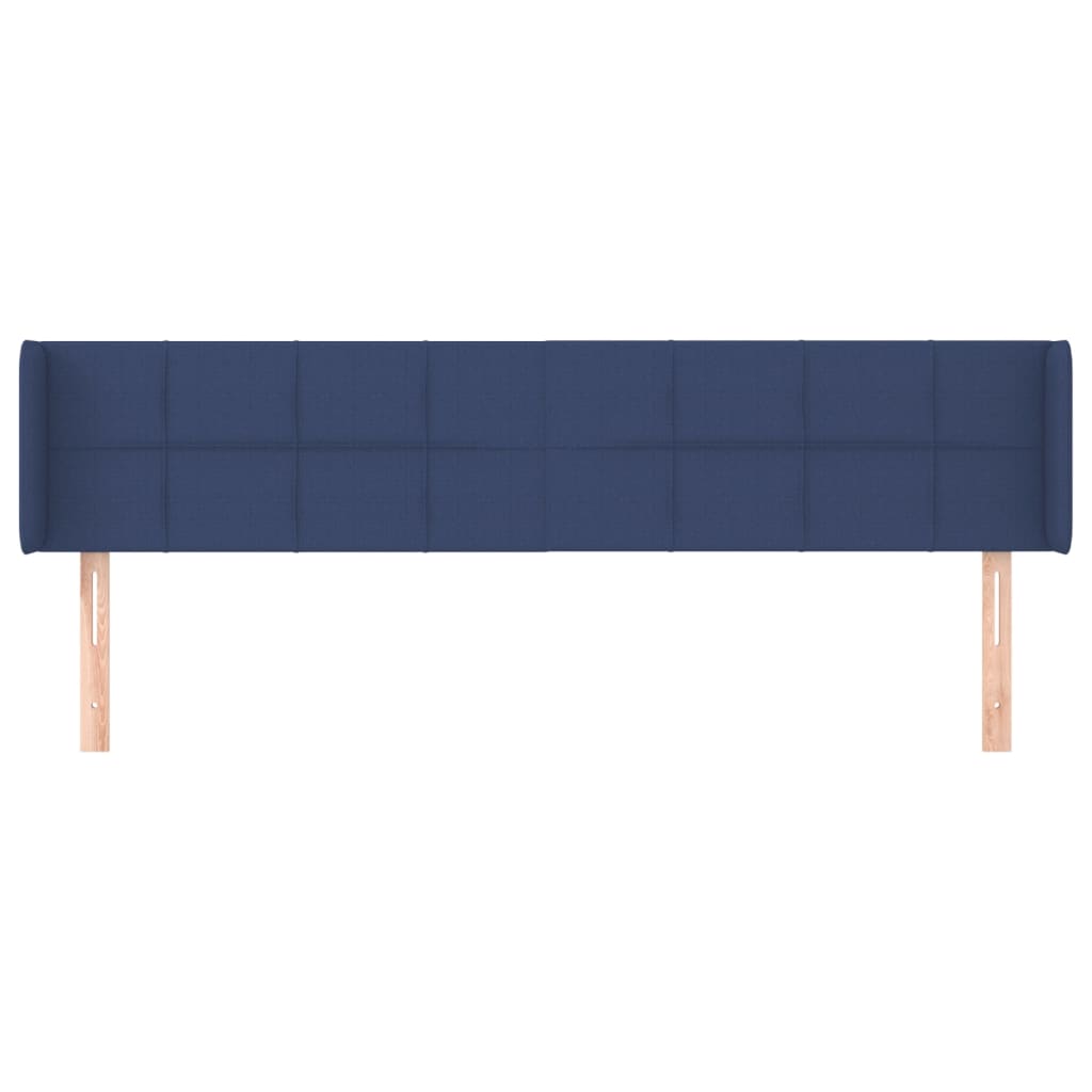 Testiera Ad Orecchio Blu 203x16x78/88cm In Tessuto - Image 3