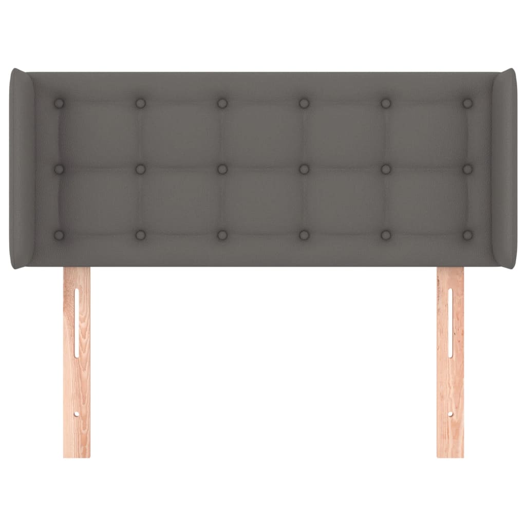 Testiera Ad Orecchio Grigio 93x16x78/88 Cm In Similpelle - Image 3
