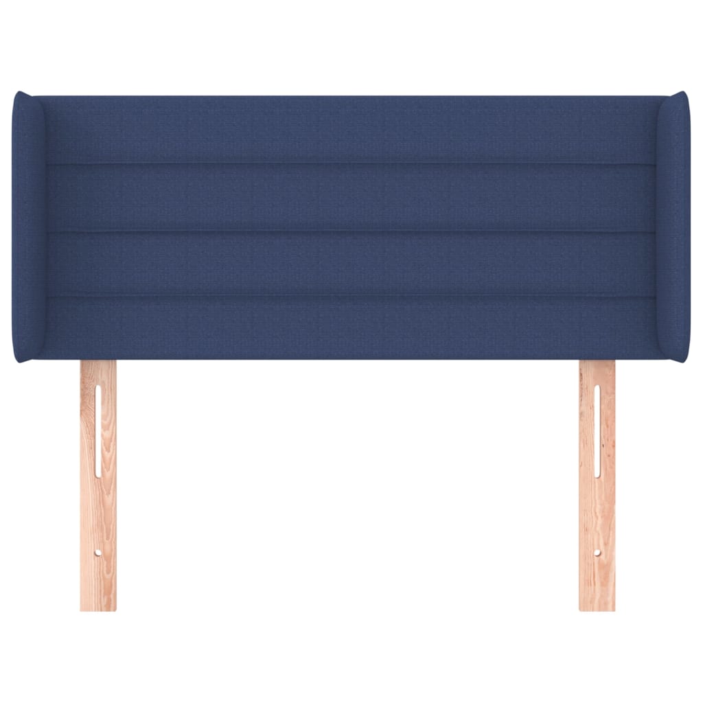 Testiera Ad Orecchio Blu 83x16x78/88cm In Tessuto - Image 3