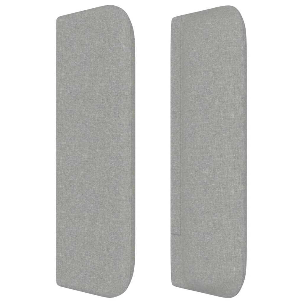 Testiera Ad Orecchio Grigio Chiaro 163x16x78/88 Cm In Tessuto - Image 4