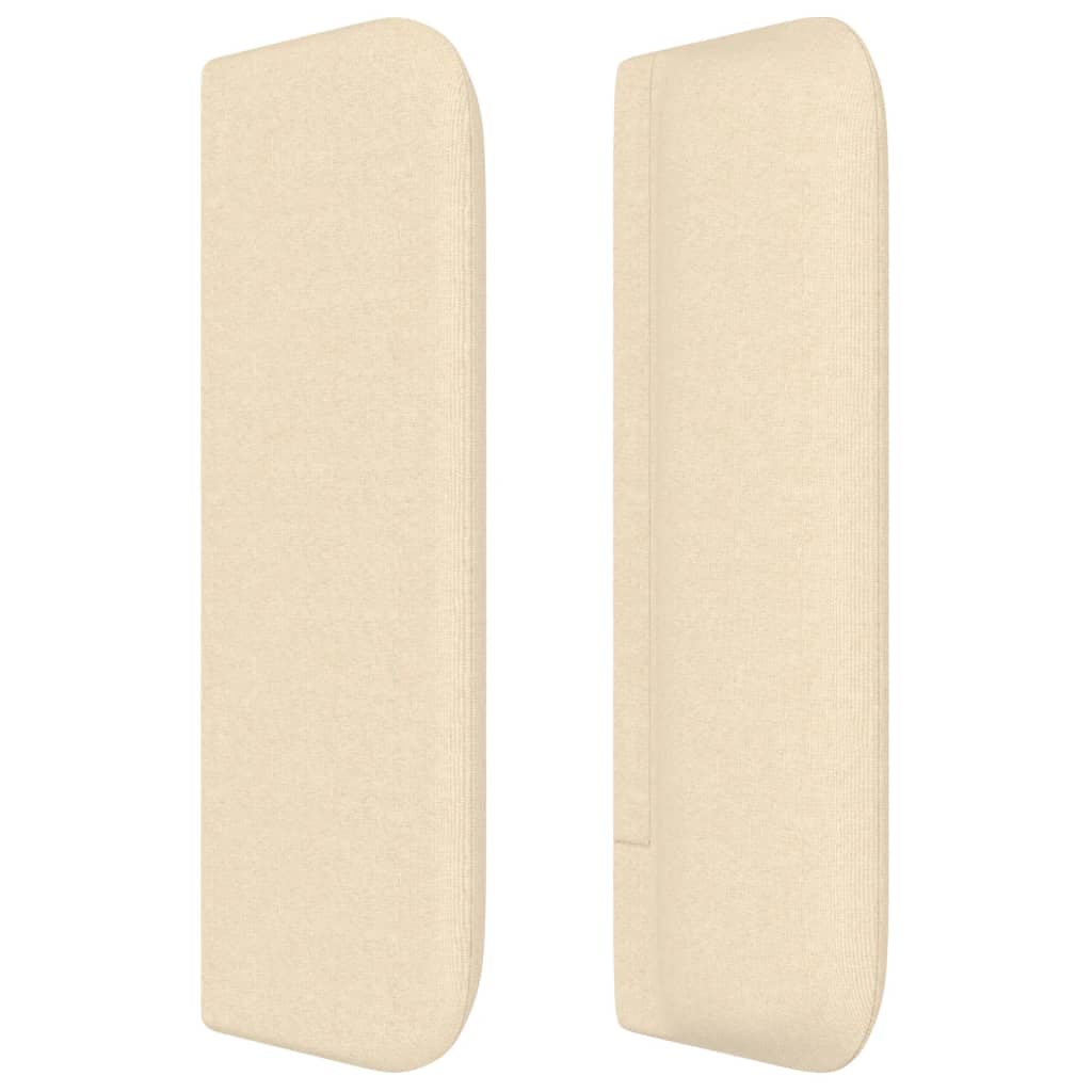 Testiera Ad Orecchio Crema 163x16x78/88 Cm In Tessuto - Image 4