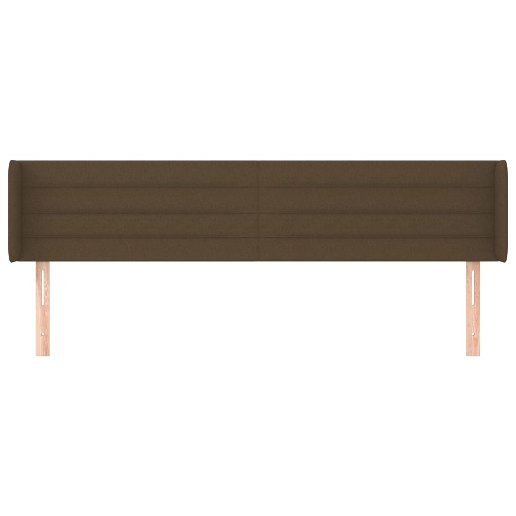 Testiera Ad Orecchio Marrone Scuro 203x16x78/88 Cm In Tessuto - Image 3