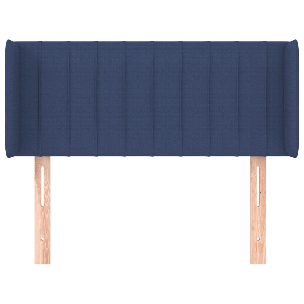 Testiera Ad Orecchio Blu 83x16x78/88cm In Tessuto - Image 3
