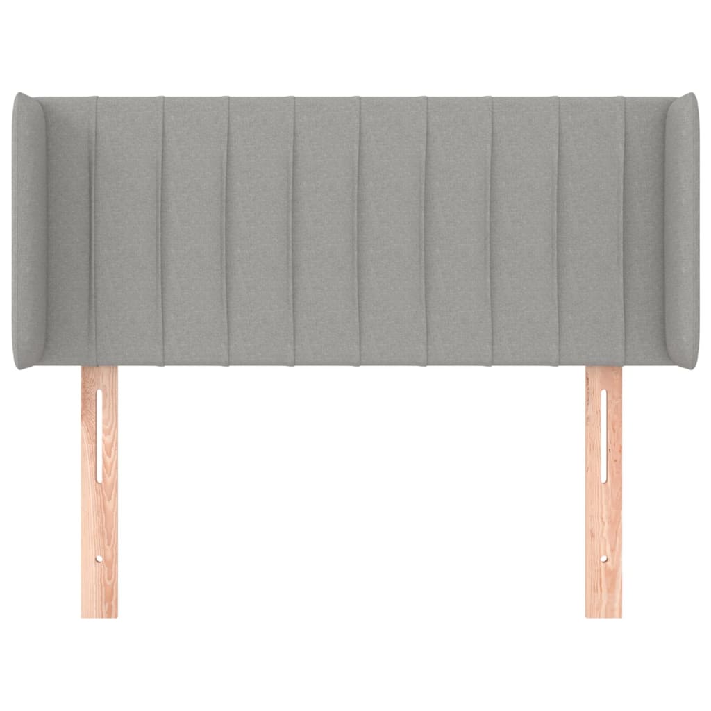 Testiera Ad Orecchio Grigio Chiaro 103x16x78/88 Cm In Tessuto - Image 3
