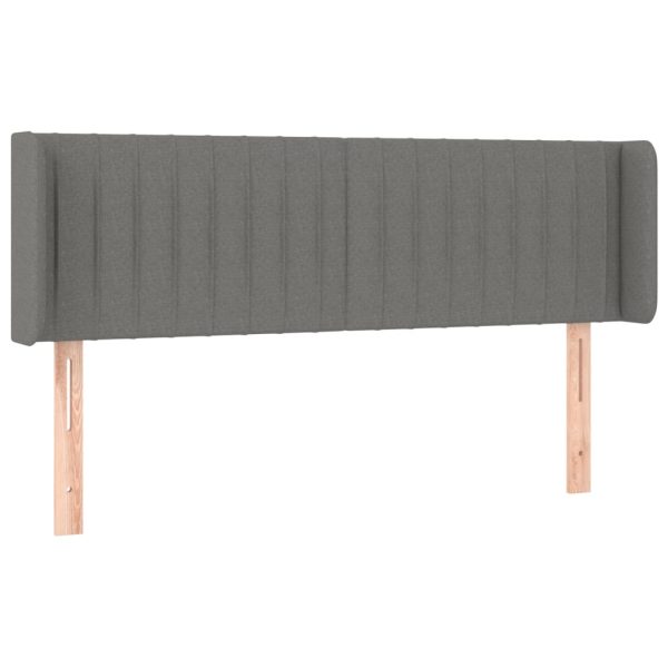 Testiera Ad Orecchio Grigio Scuro 147x16x78/88 Cm In Tessuto - Image 2