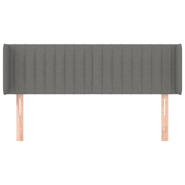 Testiera Ad Orecchio Grigio Scuro 147x16x78/88 Cm In Tessuto - Image 3