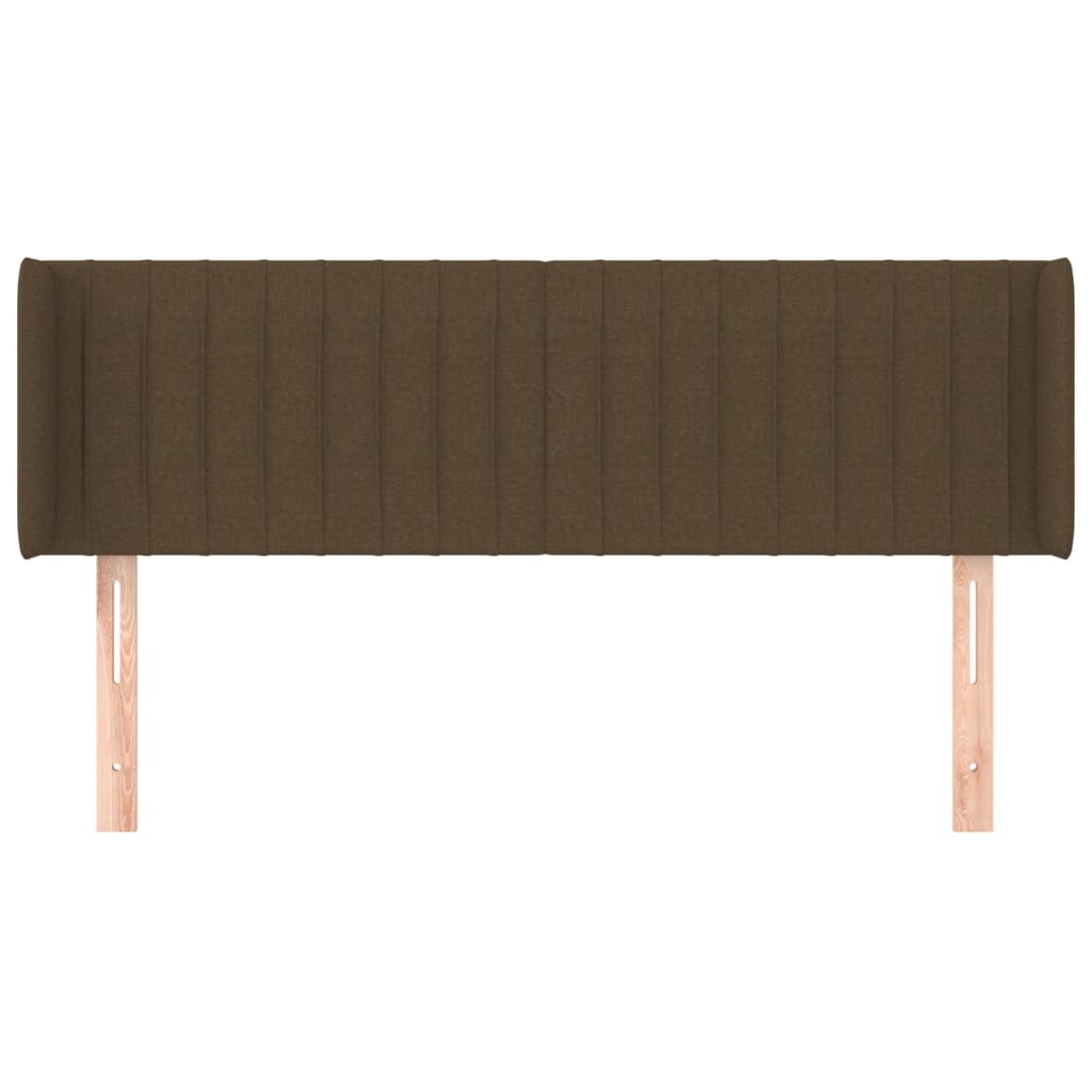 Testiera Ad Orecchio Marrone Scuro 147x16x78/88 Cm In Tessuto - Image 3