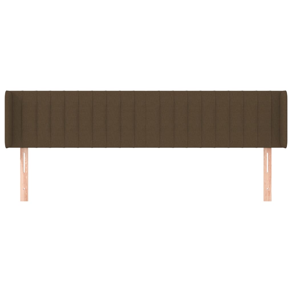 Testiera Ad Orecchio Marrone Scuro 163x16x78/88 Cm In Tessuto - Image 3