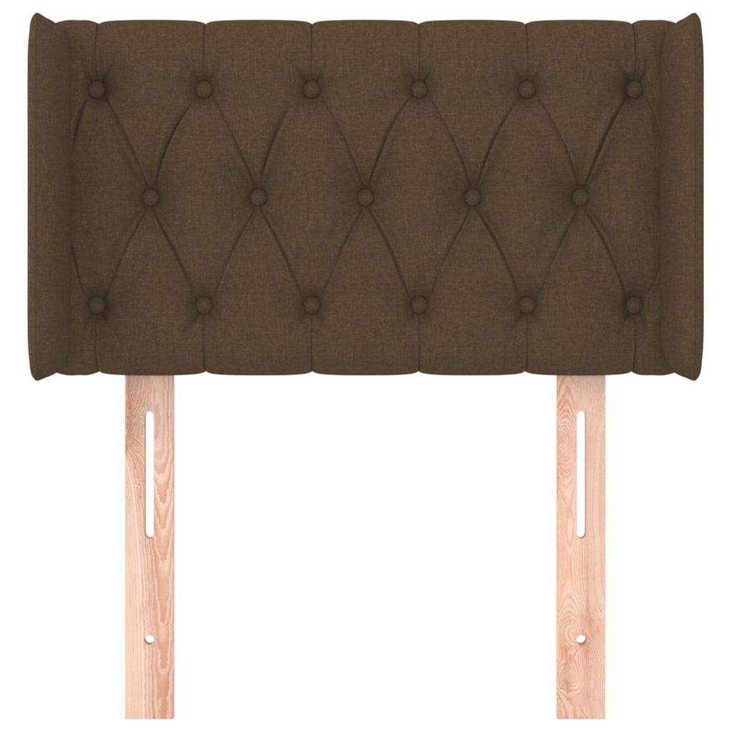 Testiera Ad Orecchio Marrone Scuro 83x16x78/88 Cm In Tessuto - Image 3