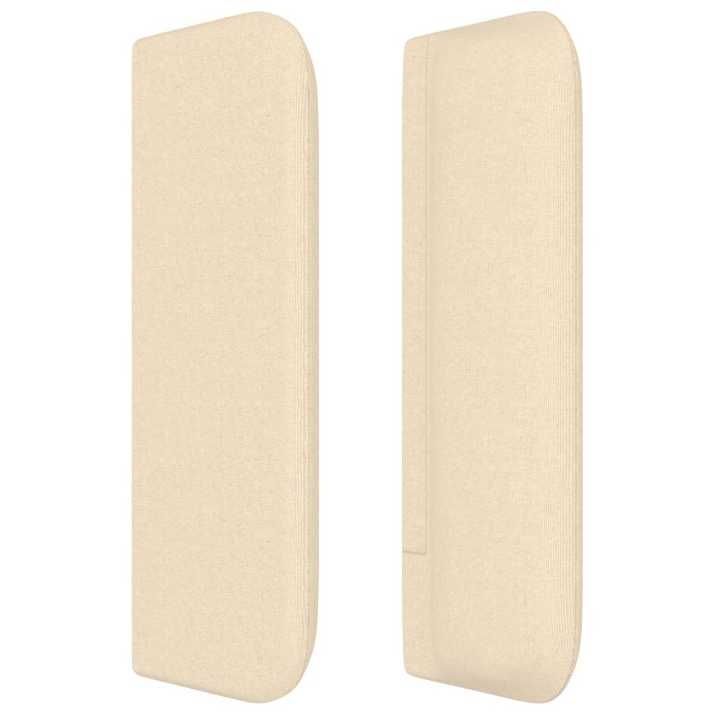 Testiera Ad Orecchio Crema 93x16x78/88 Cm In Tessuto - Image 4