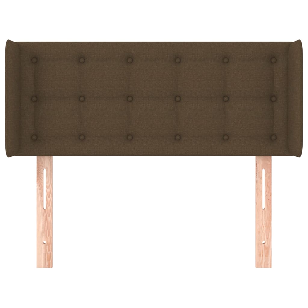 Testiera Ad Orecchio Marrone Scuro 83x16x78/88 Cm In Tessuto - Image 3