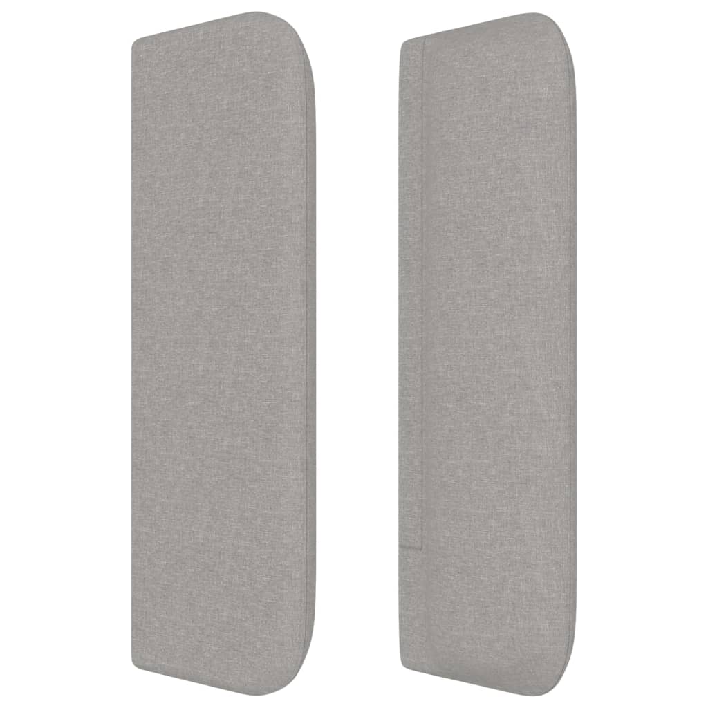 Testiera Ad Orecchio Grigio Chiaro 163x16x78/88 Cm In Tessuto - Image 4