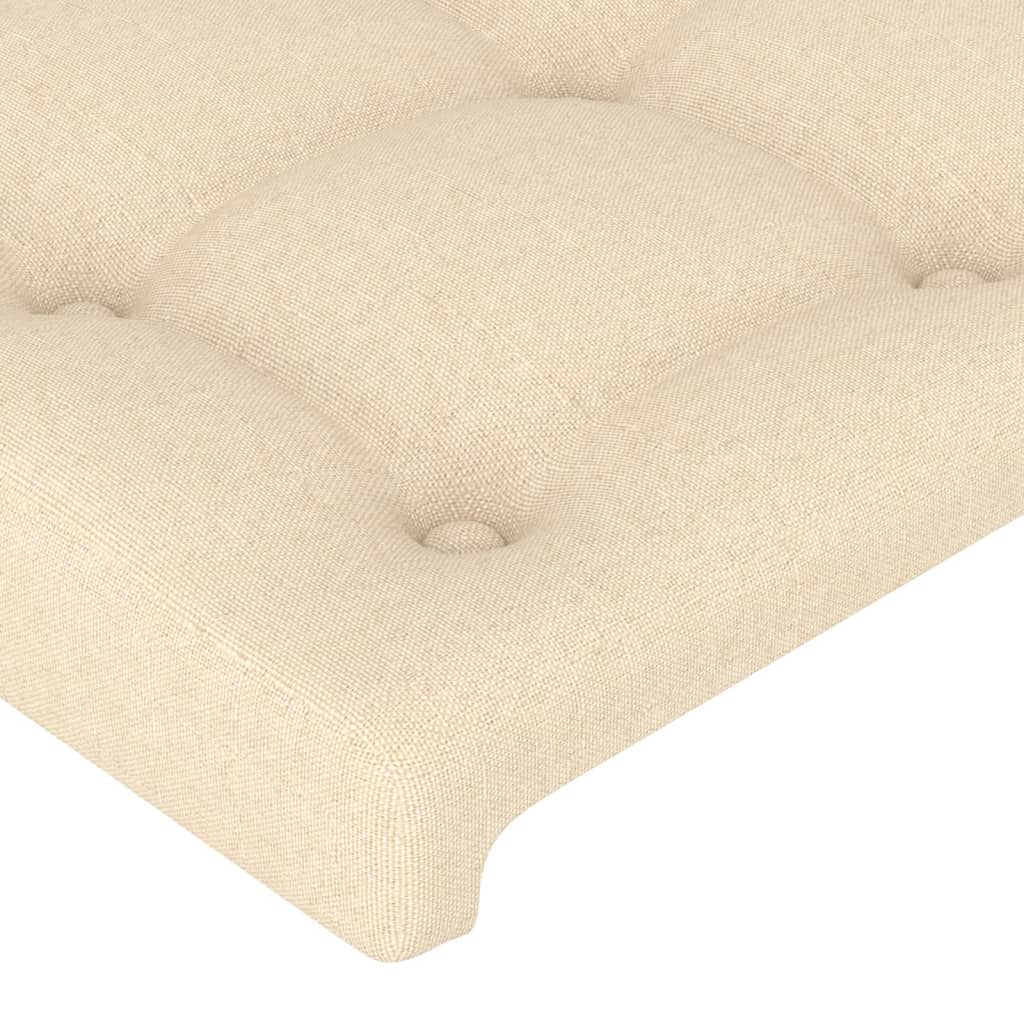 Testiera Ad Orecchio Crema 203x16x78/88 Cm In Tessuto - Image 5