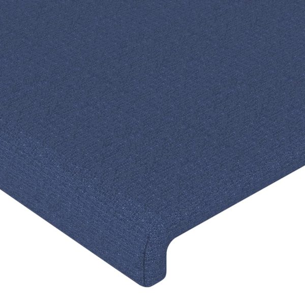 Testiera Ad Orecchio Blu 93x16x118/128 Cm In Tessuto - Image 5