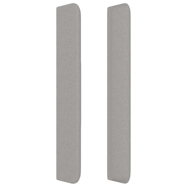 Testiera Ad Orecchio Grigio Chiaro 203x16x118/128 Cm In Tessuto - Image 4