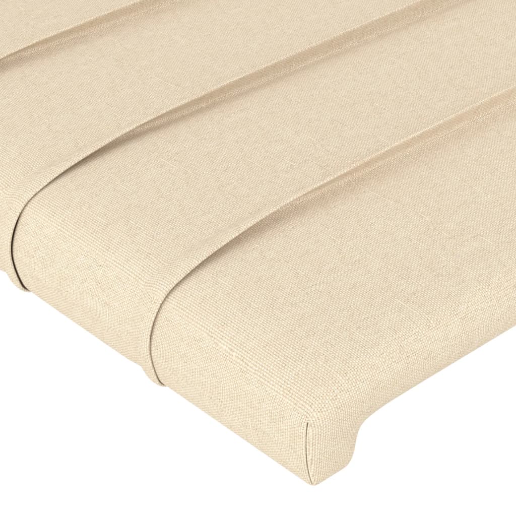 Testiera Ad Orecchio Crema 83x16x118/128 Cm In Tessuto - Image 5