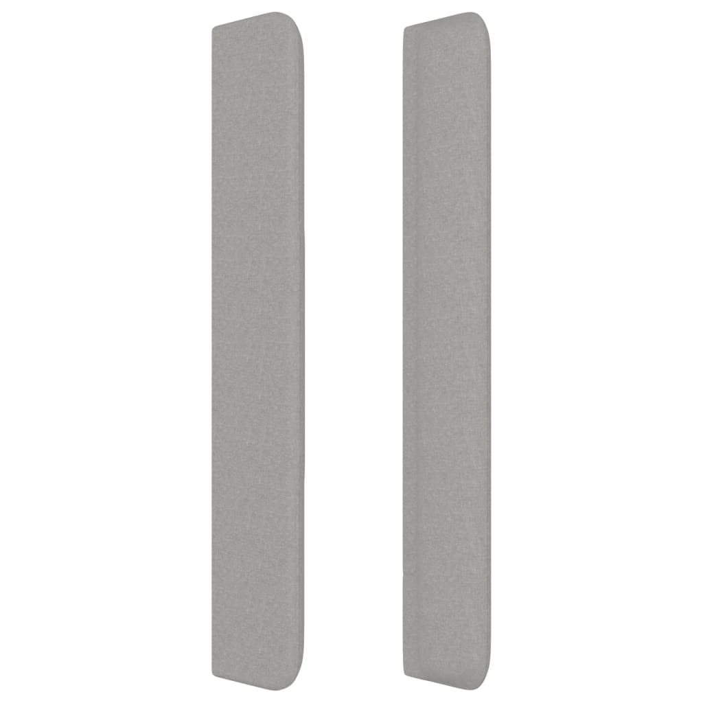 Testiera Ad Orecchio Grigio Chiaro 83x16x118/128 Cm In Tessuto - Image 4