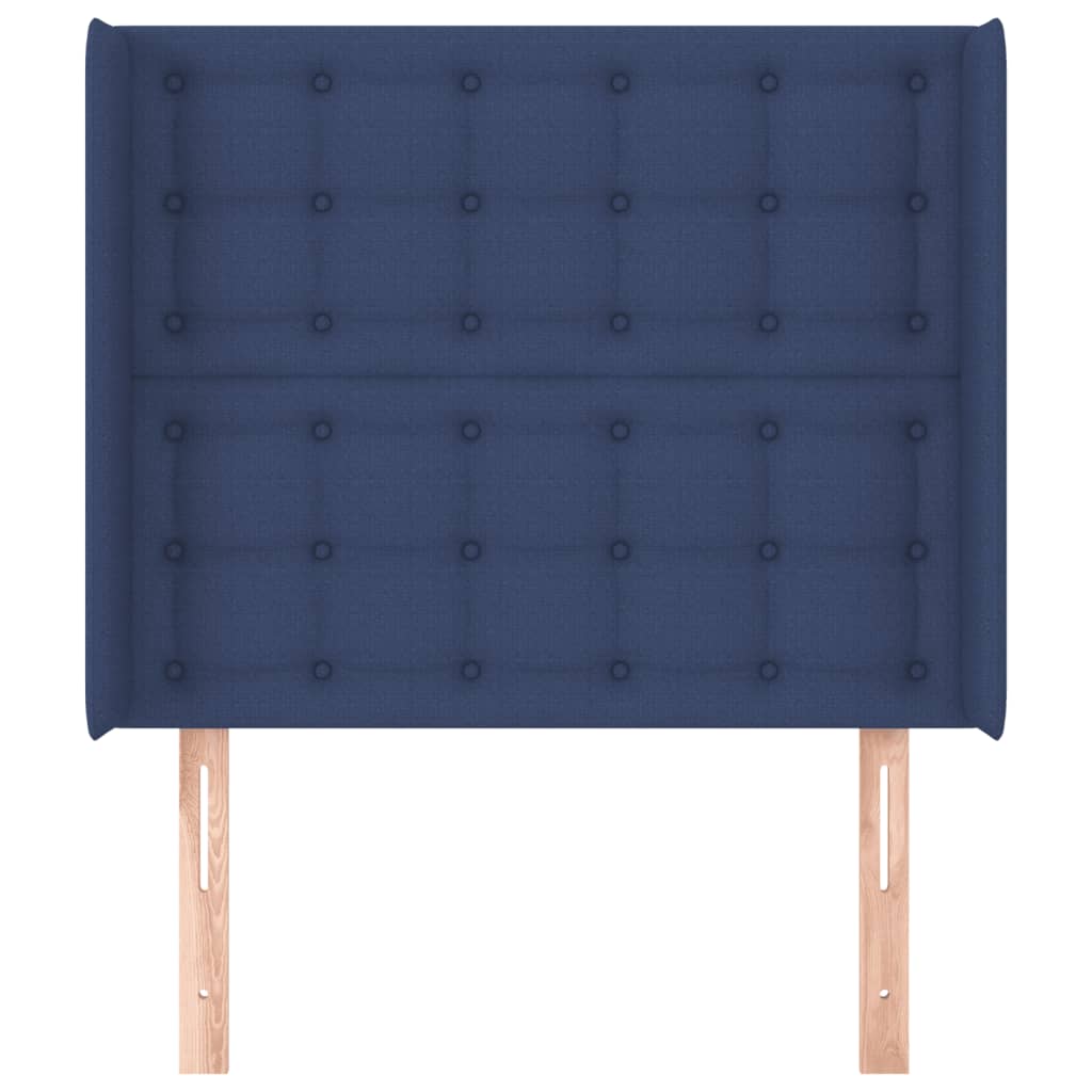 Testiera Ad Orecchio Blu 93x16x118/128 Cm In Tessuto - Image 3