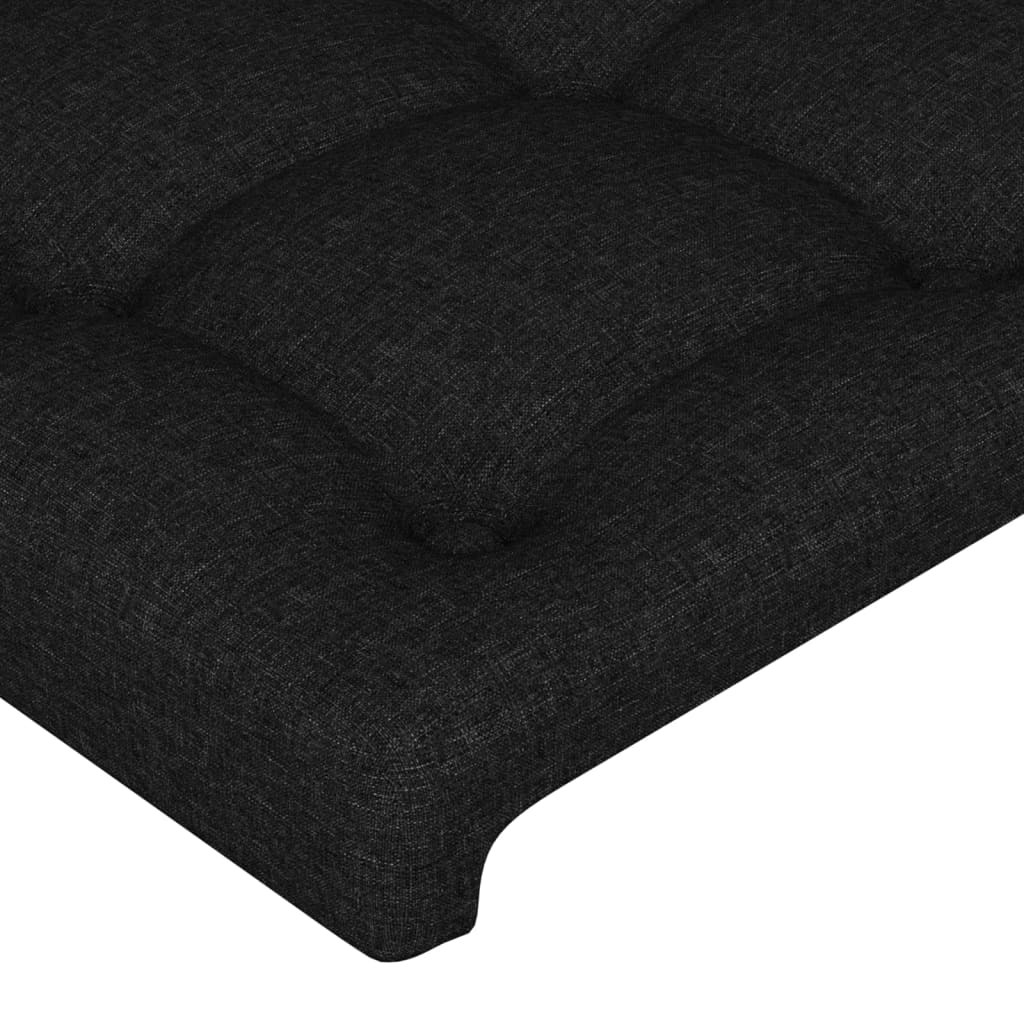 Testiera Ad Orecchio Nera 203x16x118/128 Cm In Tessuto - Image 5