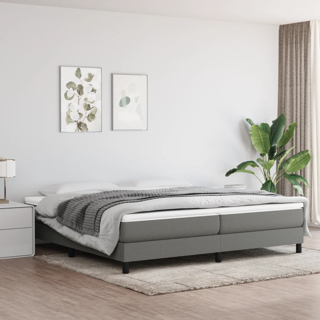 Giroletto Senza Materasso Grigio Scuro 200x200 Cm Tessuto