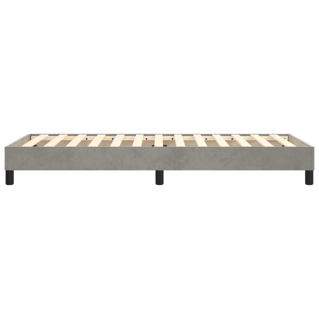 Giroletto Senza Materasso Grigio Chiaro 80x200 Cm Velluto - Image 6